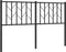 vidaXL - Hoofdbord - 140 - cm - metaal - zwart