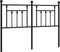 vidaXL - Hoofdbord - 140 - cm - metaal - zwart