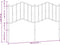 vidaXL - Hoofdbord - 140 - cm - metaal - zwart