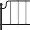 vidaXL - Hoofdbord - 140 - cm - metaal - zwart