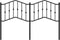 vidaXL - Hoofdbord - 140 - cm - metaal - zwart