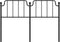vidaXL - Hoofdbord - 140 - cm - metaal - zwart