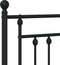 vidaXL - Hoofdbord - 140 - cm - metaal - zwart