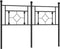 vidaXL - Hoofdbord - 140 - cm - metaal - zwart