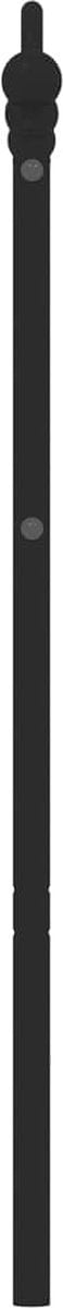 vidaXL - Hoofdbord - 140 - cm - metaal - zwart