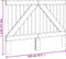 vidaXL - Hoofdbord - 140x104 - cm - massief - grenenhout