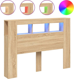 vidaXL - Hoofdbord - 140x18,5x103,5 - cm - bewerkt - hout - sonoma - eikenkleurig