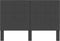 vidaXL - Hoofdbord - 140x200 - cm - getuft - stof - donkergrijs