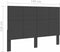 vidaXL - Hoofdbord - 140x200 - cm - stof - donkergrijs