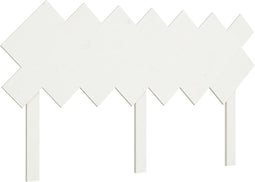 vidaXL - Hoofdbord - 141x3x80,5 - cm - massief - grenenhout - wit