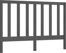 vidaXL - Hoofdbord - 141x4x100 - cm - massief - grenenhout - grijs