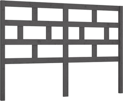 vidaXL - Hoofdbord - 141x4x100 - cm - massief - grenenhout - grijs