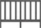 vidaXL - Hoofdbord - 141x4x100 - cm - massief - grenenhout - grijs