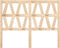 vidaXL - Hoofdbord - 141x4x100 - cm - massief - grenenhout