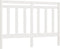vidaXL - Hoofdbord - 141x4x100 - cm - massief - grenenhout - wit