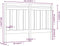 vidaXL - Hoofdbord - 141x4x100 - cm - massief - grenenhout - wit