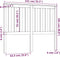 vidaXL - Hoofdbord - 141x6x101 - cm - massief - grenenhout