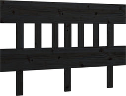 vidaXL - Hoofdbord - 143,5x3x81 - cm - massief - grenenhout - zwart