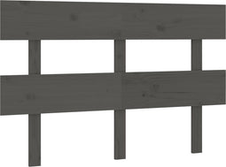 vidaXL - Hoofdbord - 144x3x81 - cm - massief - grenenhout - grijs