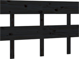 vidaXL - Hoofdbord - 144x3x81 - cm - massief - grenenhout - zwart