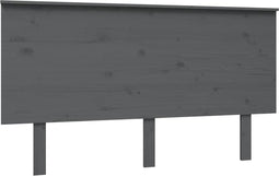 vidaXL - Hoofdbord - 144x6x82,5 - cm - massief - grenenhout - grijs