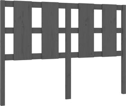 vidaXL - Hoofdbord - 145,5x4x100 - cm - massief - grenenhout - grijs