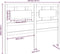 vidaXL - Hoofdbord - 145,5x4x100 - cm - massief - grenenhout - grijs