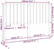vidaXL - Hoofdbord - 145,5x4x100 - cm - massief - grenenhout
