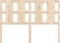 vidaXL - Hoofdbord - 145,5x4x100 - cm - massief - grenenhout
