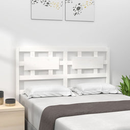 vidaXL - Hoofdbord - 145,5x4x100 - cm - massief - grenenhout - wit