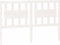 vidaXL - Hoofdbord - 145,5x4x100 - cm - massief - grenenhout - wit