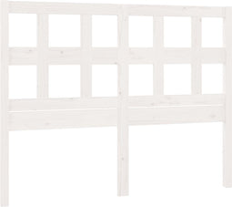 vidaXL - Hoofdbord - 145,5x4x100 - cm - massief - grenenhout - wit
