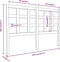 vidaXL - Hoofdbord - 145,5x4x100 - cm - massief - grenenhout - wit