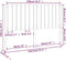 vidaXL - Hoofdbord - 145,5x4x100 - cm - massief - grenenhout - wit