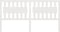 vidaXL - Hoofdbord - 145,5x4x100 - cm - massief - grenenhout - wit