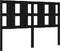 vidaXL - Hoofdbord - 145,5x4x100 - cm - massief - grenenhout - zwart