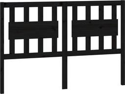 vidaXL - Hoofdbord - 145,5x4x100 - cm - massief - grenenhout - zwart