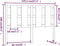 vidaXL - Hoofdbord - 145,5x4x100 - cm - massief - grenenhout - zwart