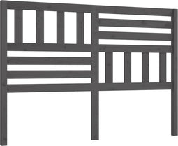 vidaXL - Hoofdbord - 146x4x100 - cm - massief - grenenhout - grijs