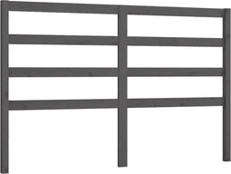 vidaXL - Hoofdbord - 146x4x100 - cm - massief - grenenhout - grijs