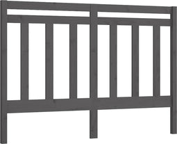 vidaXL - Hoofdbord - 146x4x100 - cm - massief - grenenhout - grijs