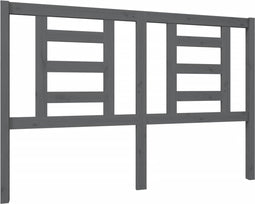 vidaXL - Hoofdbord - 146x4x100 - cm - massief - grenenhout - grijs
