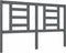 vidaXL - Hoofdbord - 146x4x100 - cm - massief - grenenhout - grijs