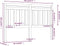 vidaXL - Hoofdbord - 146x4x100 - cm - massief - grenenhout - grijs