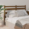 vidaXL - Hoofdbord - 146x4x100 - cm - massief - grenenhout - honingbruin