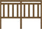 vidaXL - Hoofdbord - 146x4x100 - cm - massief - grenenhout - honingbruin