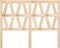 vidaXL - Hoofdbord - 146x4x100 - cm - massief - grenenhout