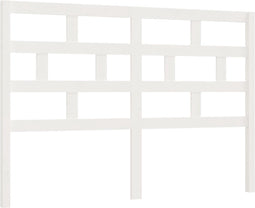 vidaXL - Hoofdbord - 146x4x100 - cm - massief - grenenhout - wit