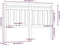 vidaXL - Hoofdbord - 146x4x100 - cm - massief - grenenhout - wit