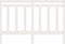 vidaXL - Hoofdbord - 146x4x100 - cm - massief - grenenhout - wit